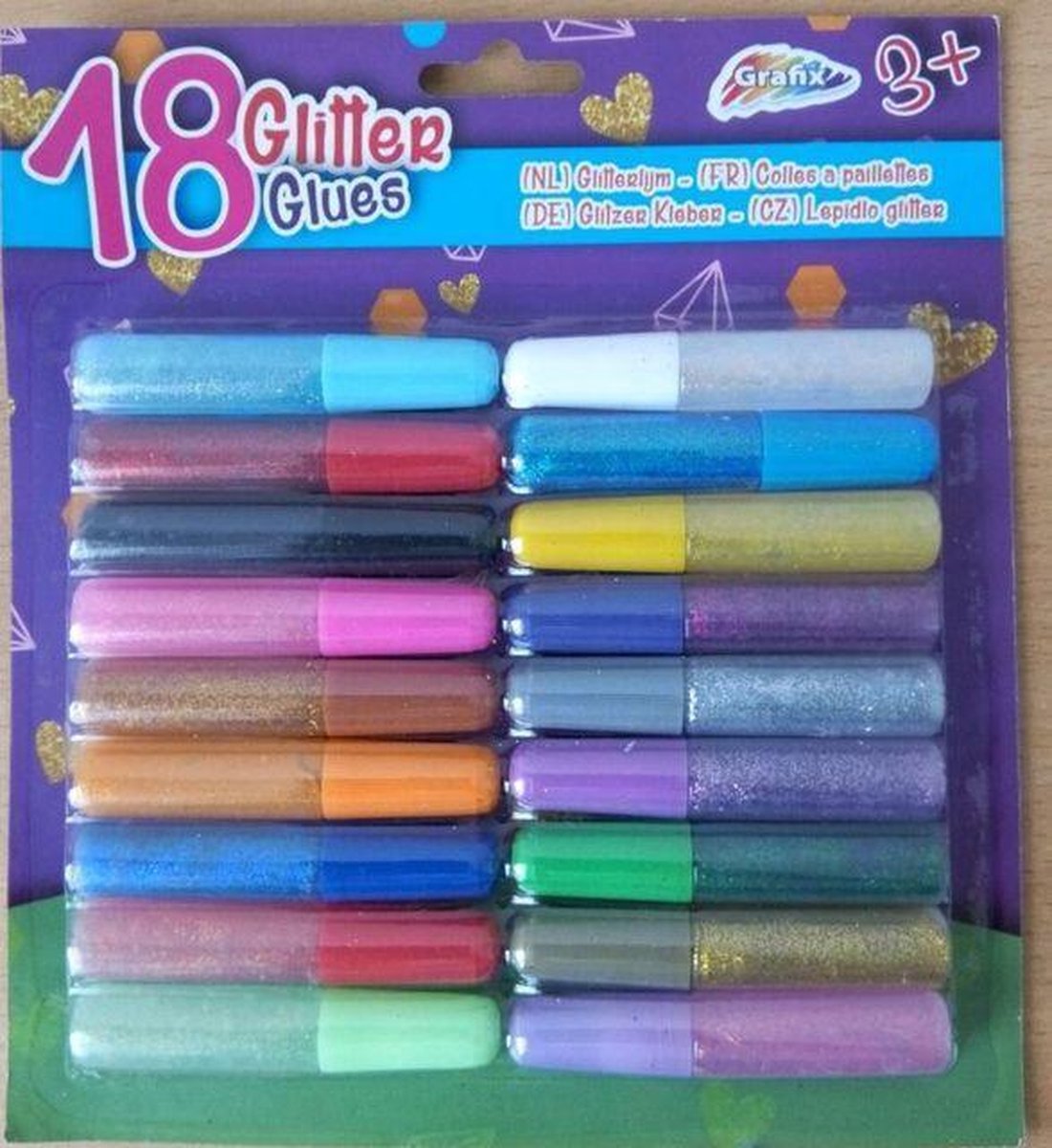 Glitterlijm 18 Kleuren