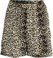 NA-KD high waist straight fit short met luipaardprint beige/zwart - 40