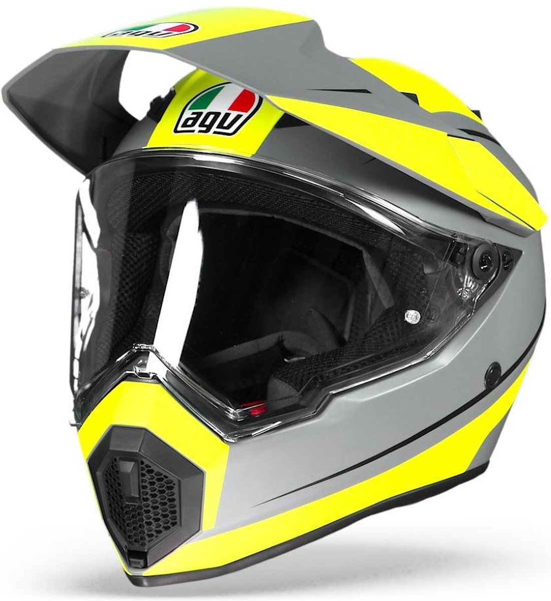 Agv AX9 Pacific Road Mat Grijs Fluo Geel Zwart Integraalhelm - Motorhelm - Maat XXL