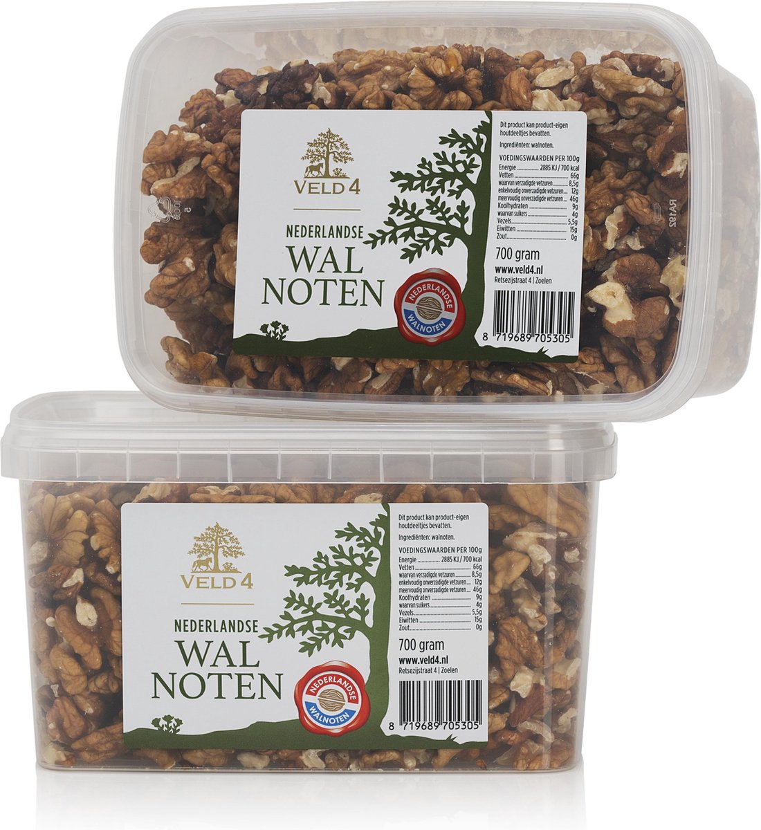 Nederlandse walnoten gepeld 700 gram