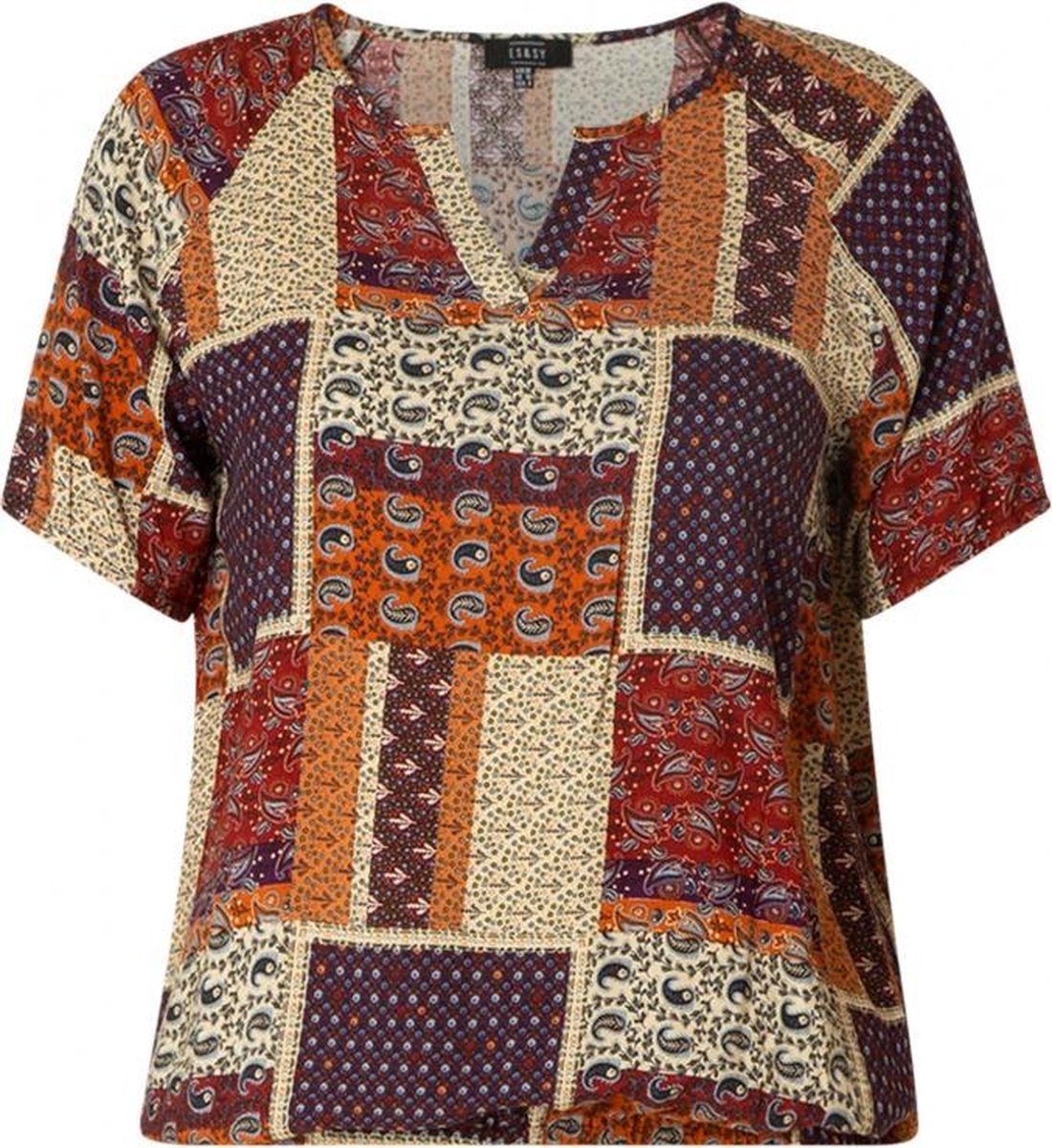ES&SY Nena Top - Brown/Multi-Colour - maat 36