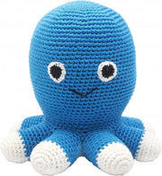 Naturezoo Knuffeldier Octopus Gehaakt 20 Cm Blauw