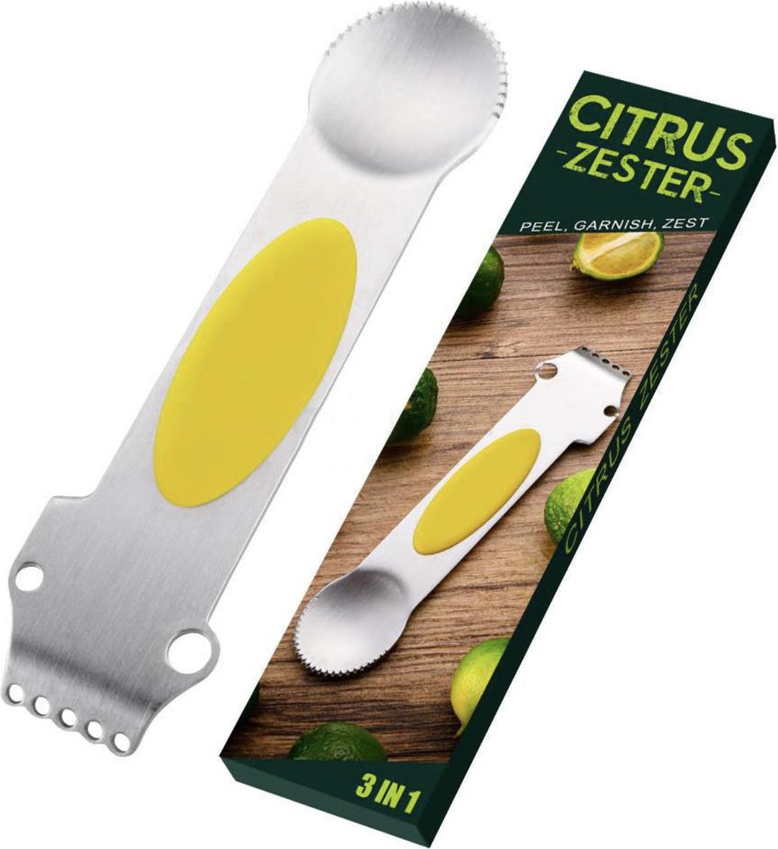 Citroenrasp | Zesteur | Citrusrasp | RVS | Citroen Limoen | Peeling | Keukengereedschap | Keuken accessoire