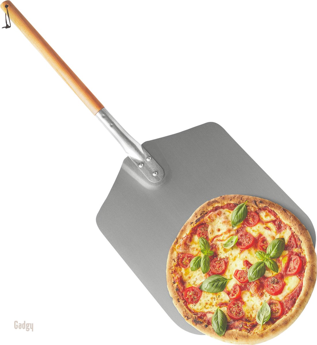 Gadgy Pizzaschep voor BBQ en Oven – Pizzaspatel – Barbecue - Steenoven -Houten handvat - 79 x 30.5cm