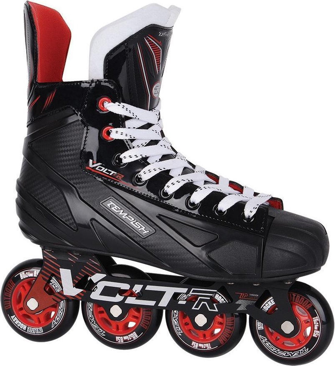 Tempish Inlineskates Volt-r 74a Aluminium/pu Zwart/rood Maat 41