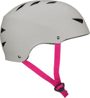 Nijdam Skate Helm - Pinky Swear - Grijs/Fuchsia - M