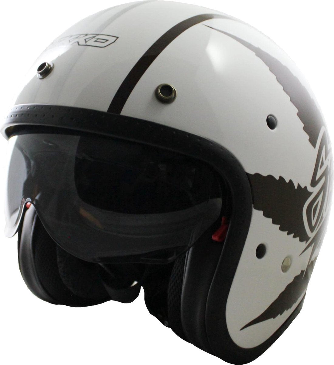 ESCOOT *RETROHELM LEAF* scooter - vespa - jethelm - scooterhelm - motor - brommer - helm
