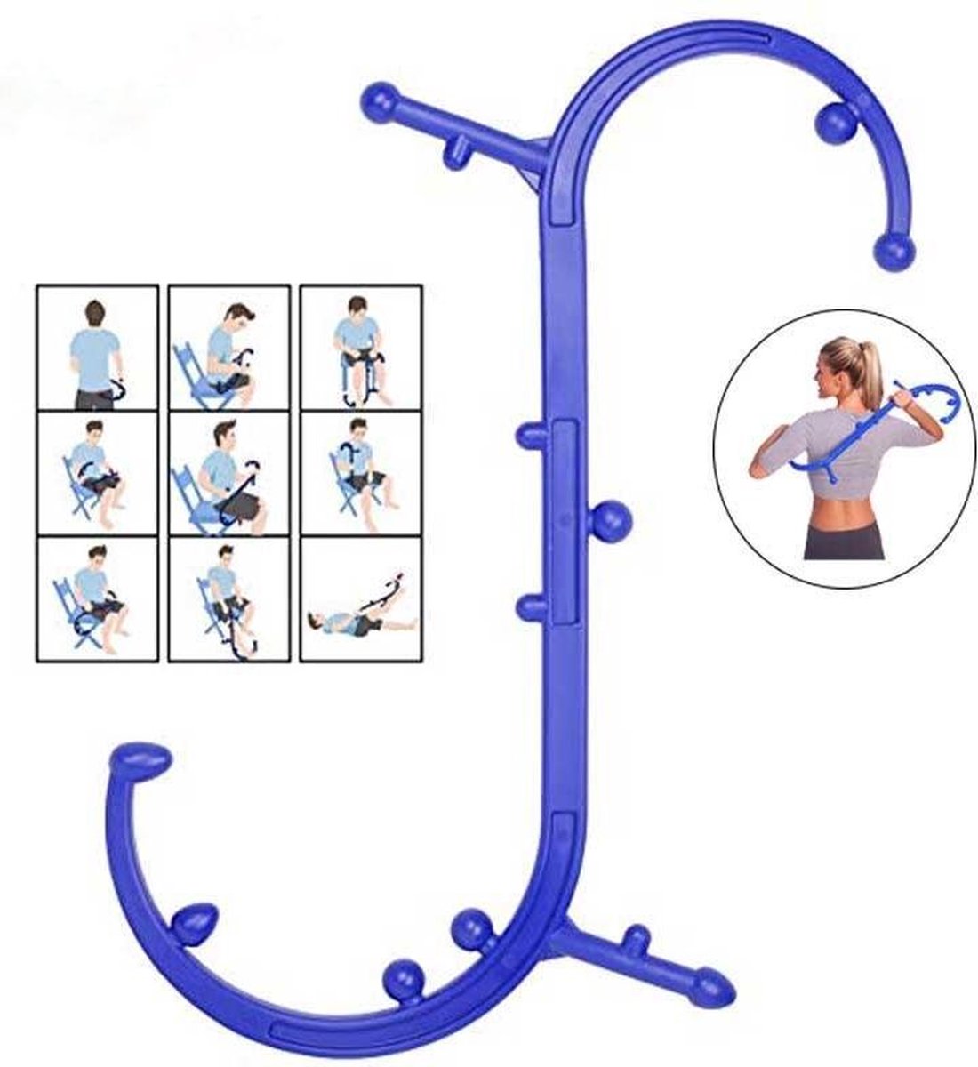 Trigger Point - Thera Cane - Massage Stick - Spierknopen - Spierpijn - Fysio - S-Trigger Massage - Nekpijn - Rugpijn - Bloedcirculatie