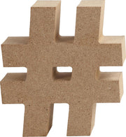 Symbol. #. H: 8 cm. 1.5 cm. mdf. 1 pc