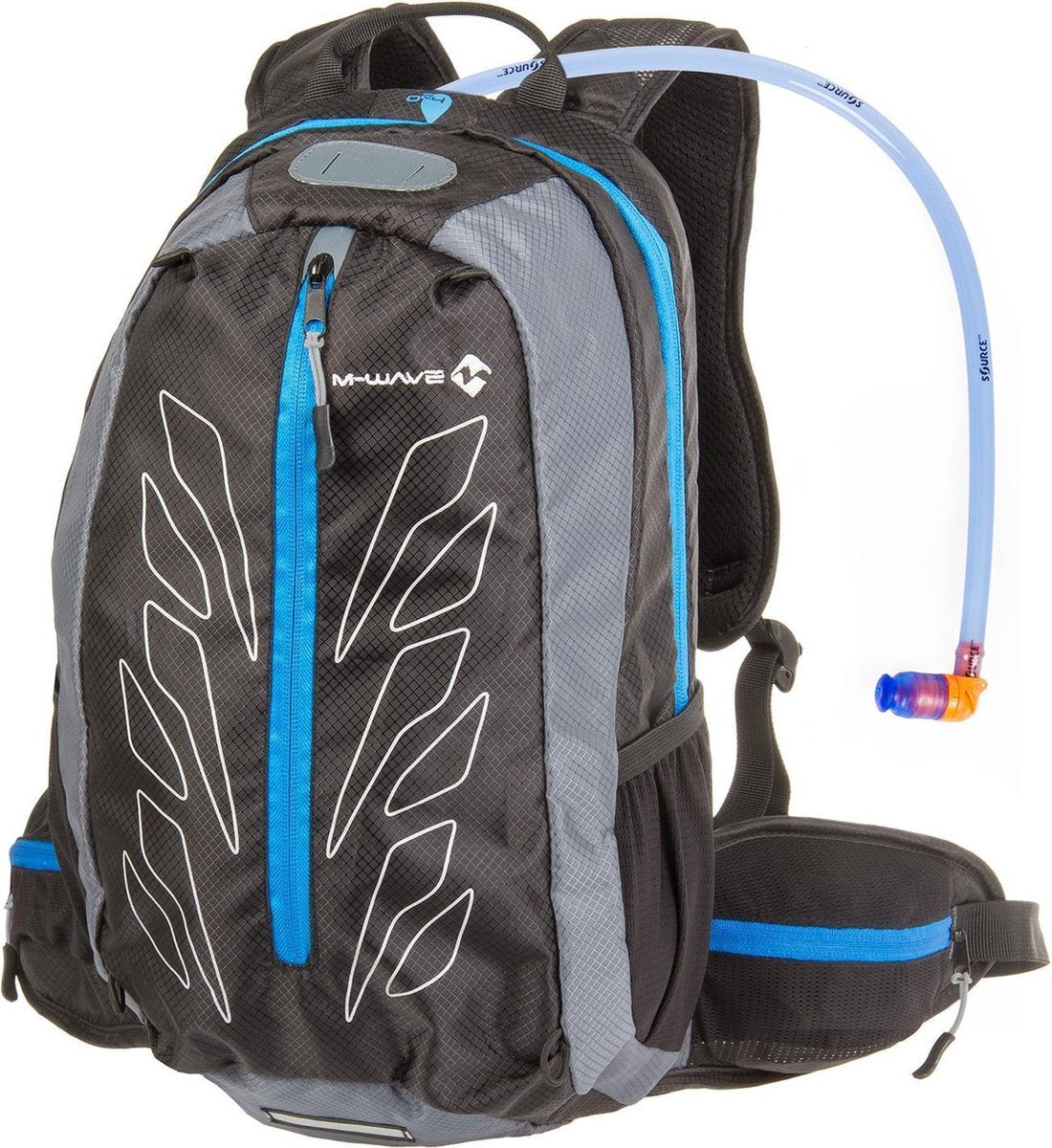 M-wave Outdoor-rugzak Met Drinkwaterzak Zwart/grijs 15 Liter