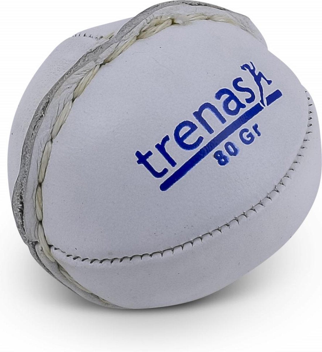 Trenas | Werpbal Leder | Kastiebal| Slagbal Werpballenset | 10 stuks | Ø 65 mm||80 gram | Wit | Kastieballlen