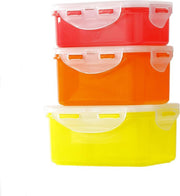 Lock&Lock Vershoudbakjes | Bewaardozen voedsel | Snackdoosjes - Set van 3 Stuks - 350 + 470 + 600 ml