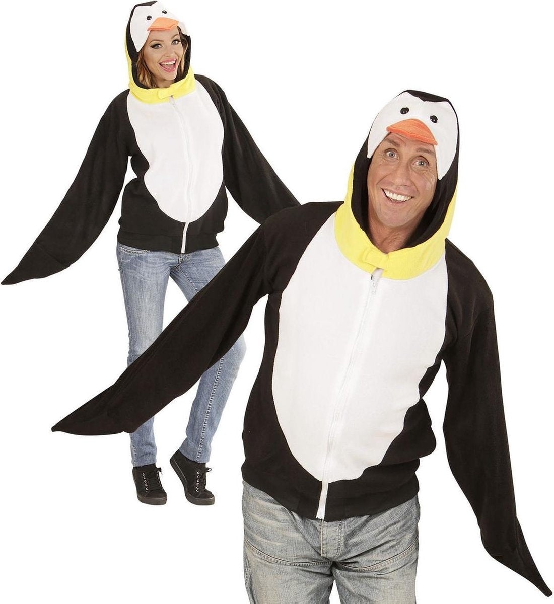 Wit en zwart pinguïn kostuum voor volwassenen - Volwassenen kostuums