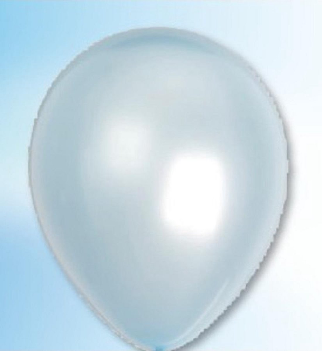 Zak met 100 ballons no. 14 parel blauw