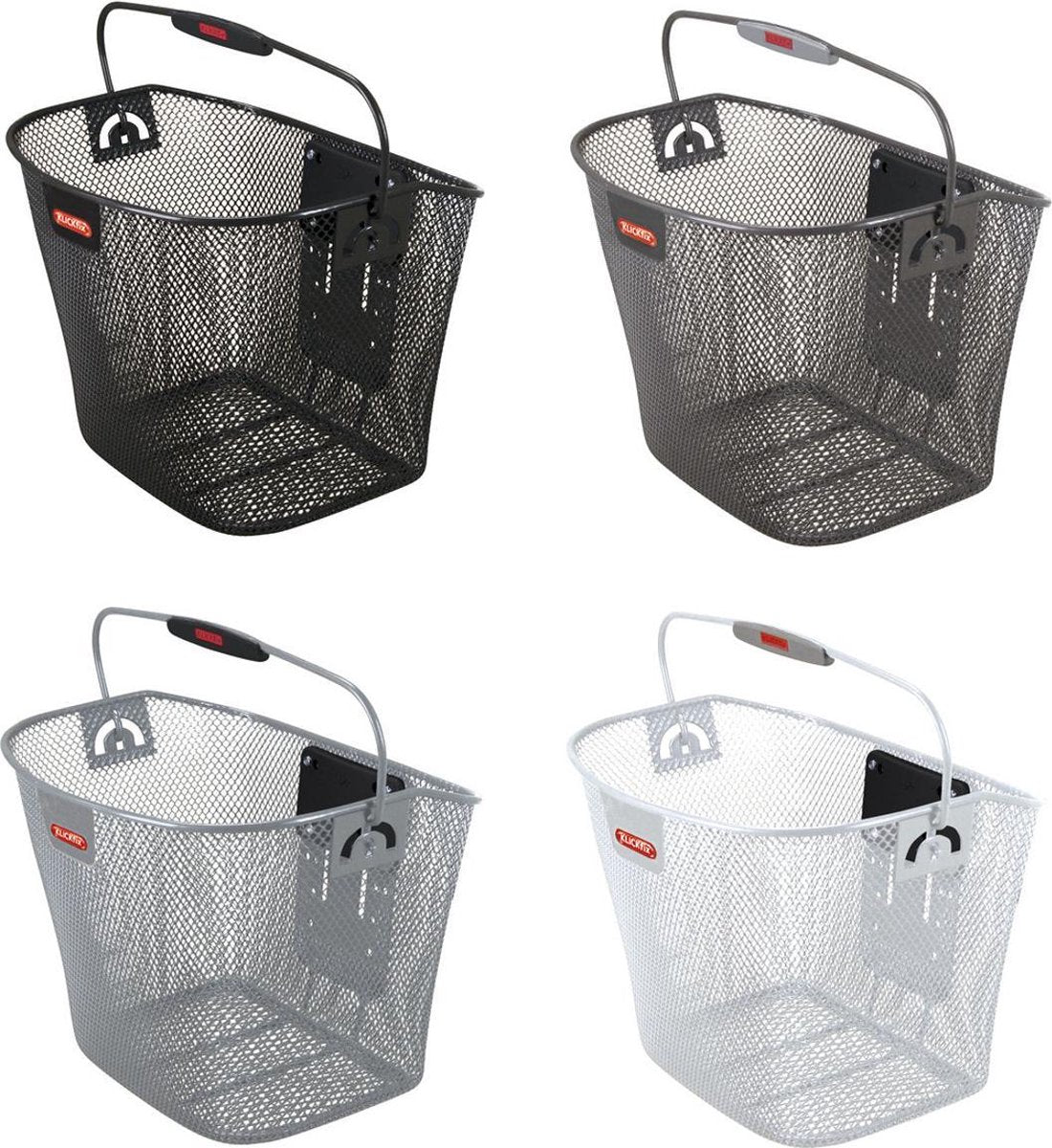 KLICKfix Uni mand close - Fietsmand - Stuur - Voor - 16 l - Grijs