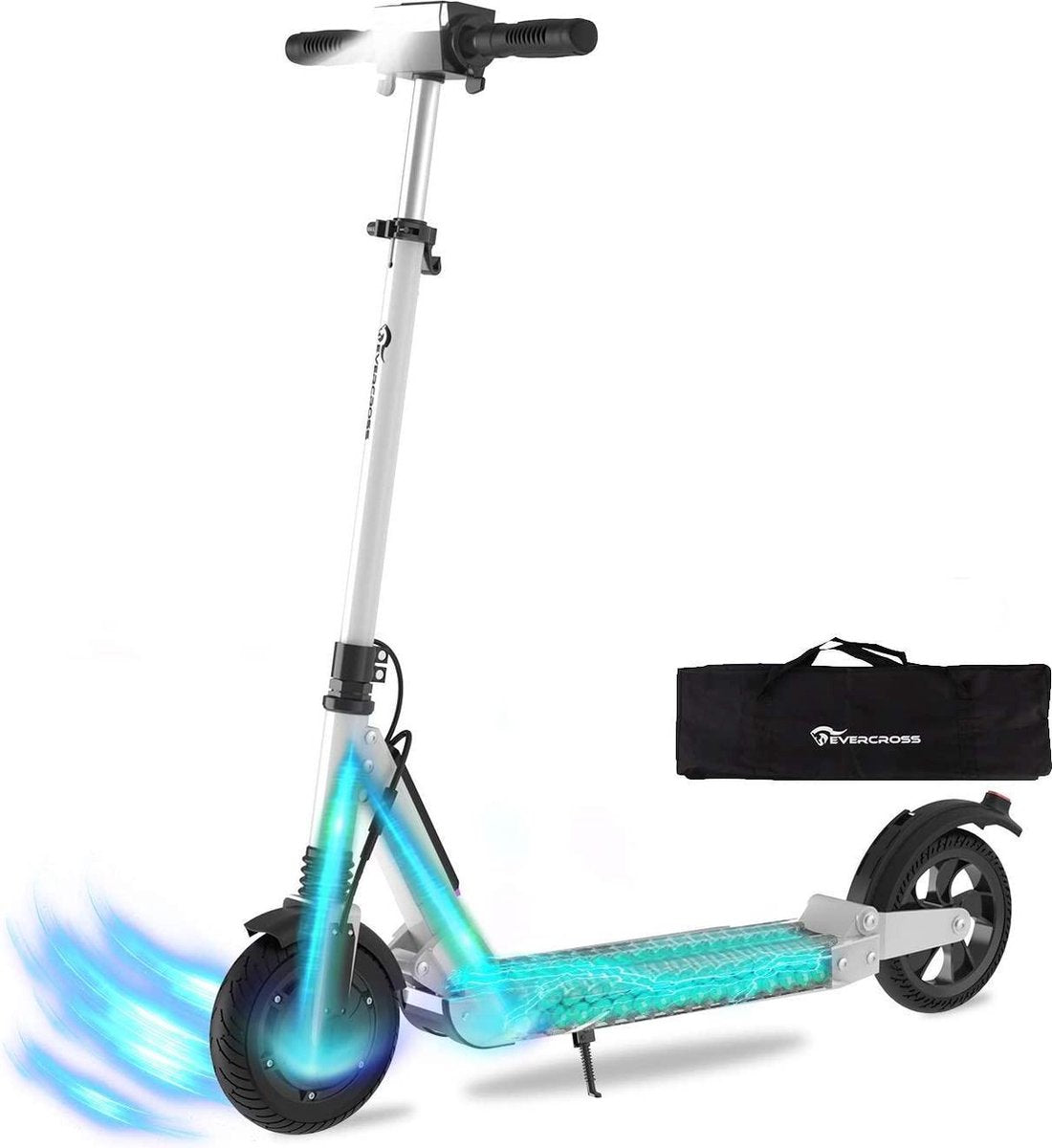 Supercross V10® - Opvouwbare Elektrische Step - 30 km/u - voor lange afstanden - Inklapbaar - Verstelbaar - Met LED verlichting voor & achter - E-Scooter - Wit Maximale Snelheid 30km - Super Electro Motor - Upgraded Version