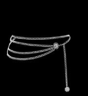 Chain Belt Zilver- Chain Belt met meer Volume- HeupKetting met extra Volume- Ibiza Riem- Festival Sieraad - Mangry