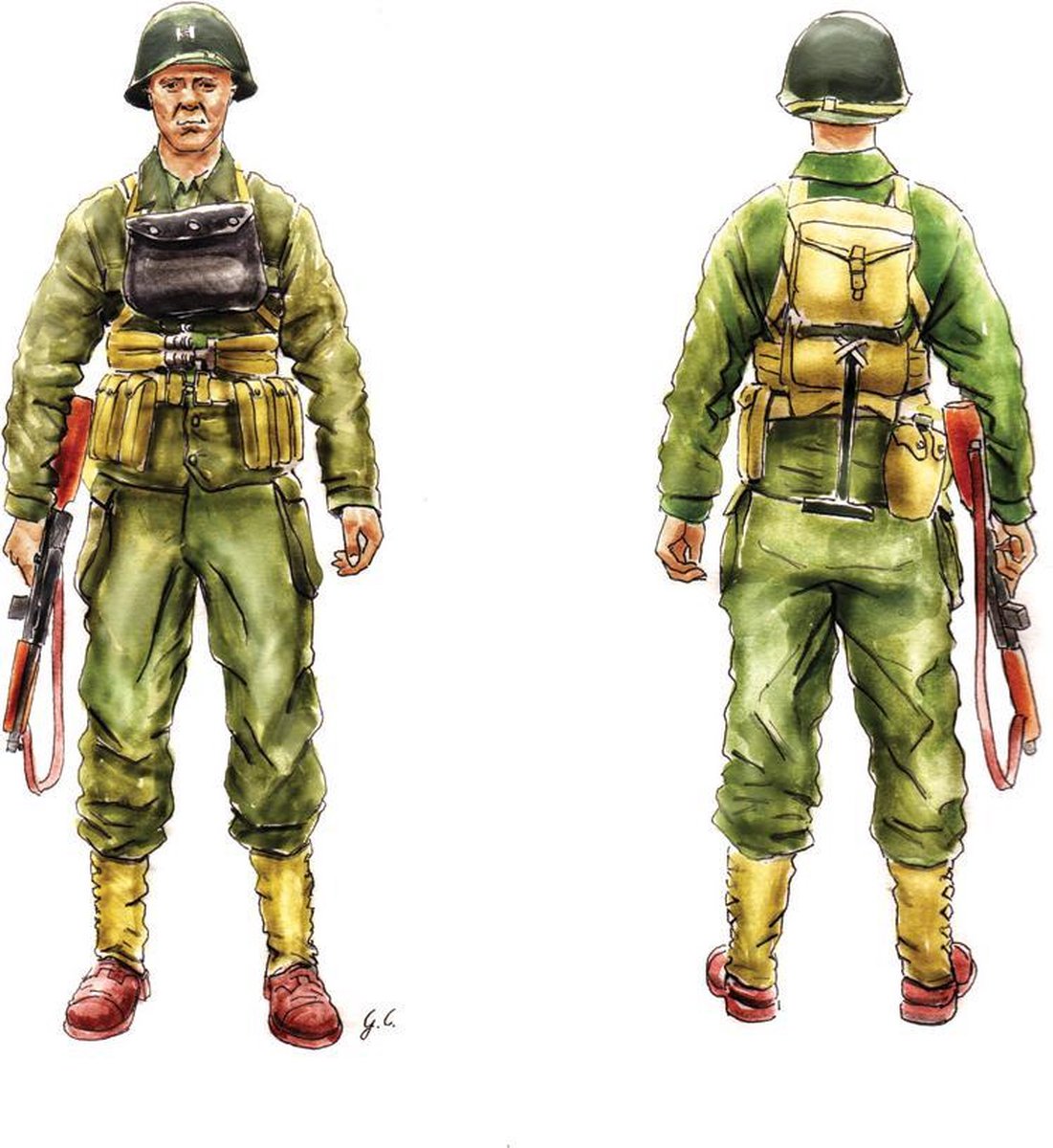 Italeri U.S. Infantry on Board + Ammo by Mig lijm