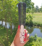 BenjaBeauty® Anti klit Haarborstel|Detangler brush|Haarverzorging|Krullen|Zwart/wit
