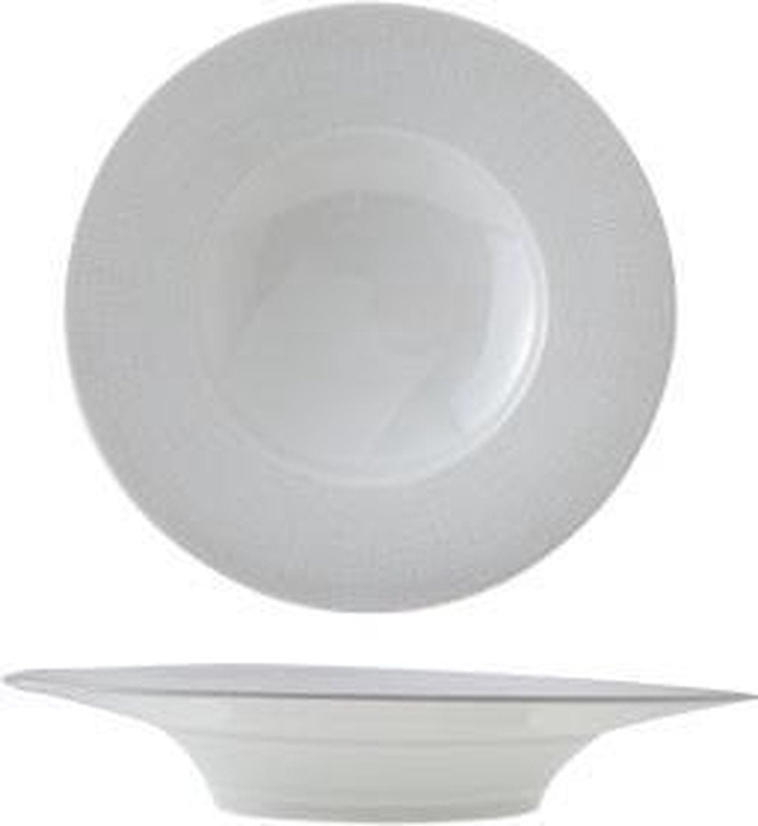 Rythm Wit Diep Bord - Ø 22xh4cm