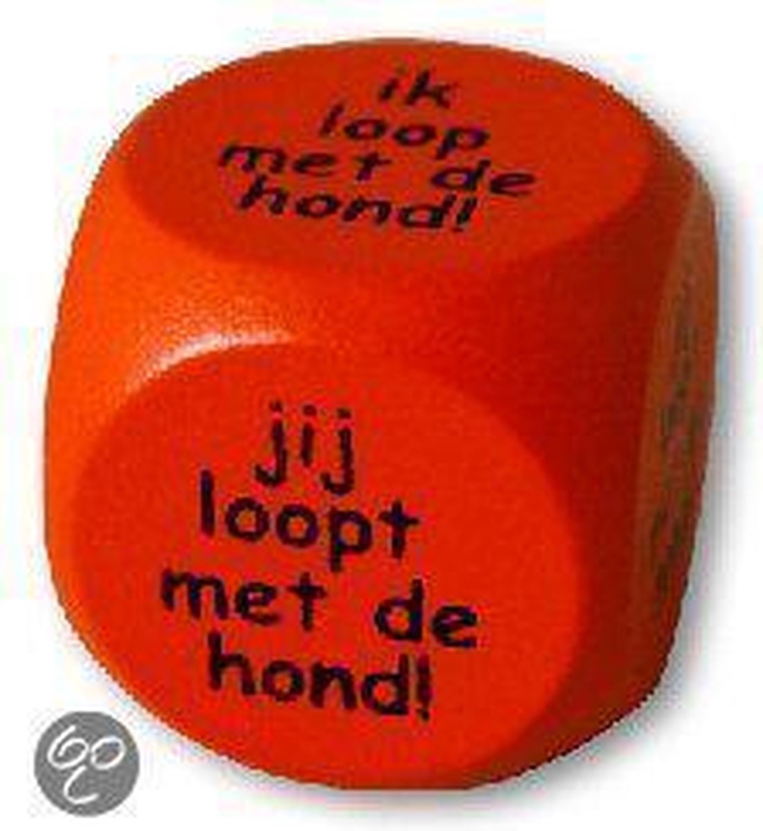 Dobbelsteen - Ik loop met de hond - jij loopt met de hond - Hond uitlaten