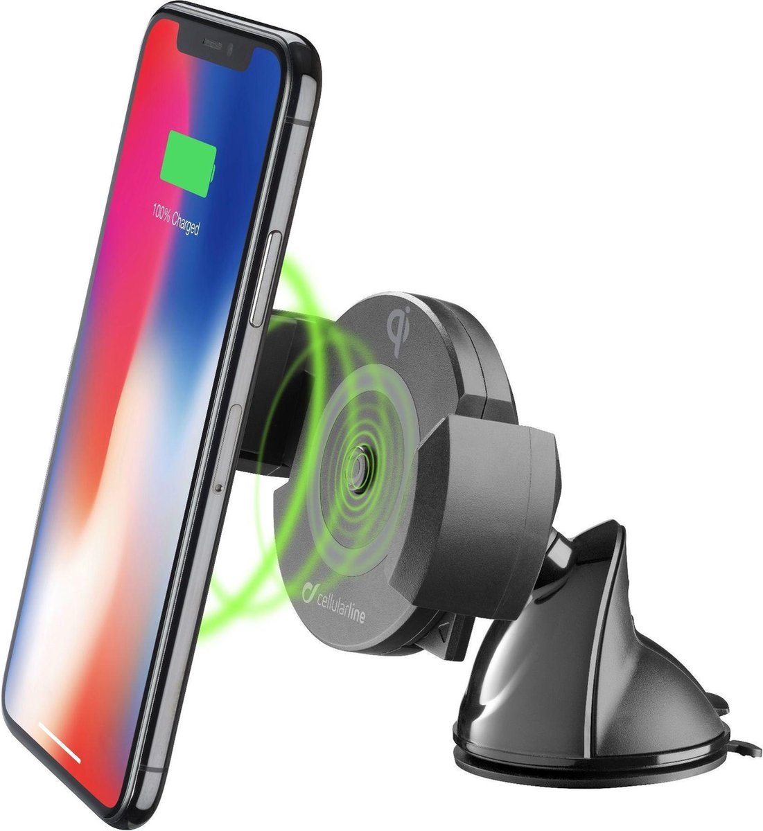 Cellularline PILOTACTWIRELESSK houder Actieve houder Mobiele telefoon/Smartphone Zwart