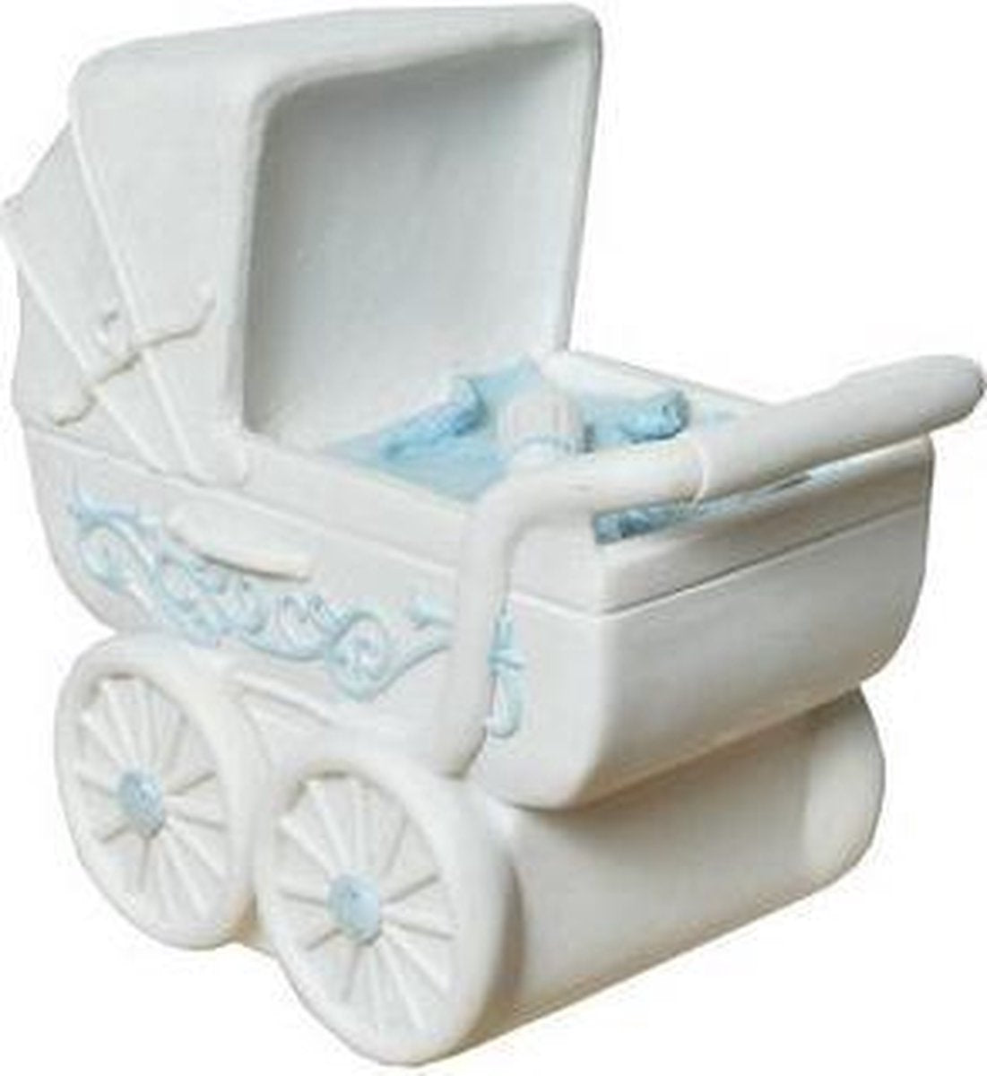 Spaarpot blauwe kinderwagen