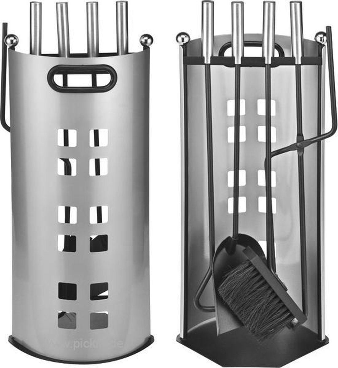Haushalt Houtkachel Set met Handvat - 5-delig - RVS