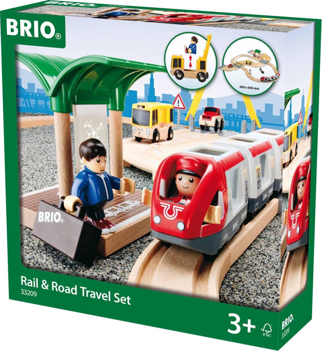 BRIO Spoor & weg reisset - 33209