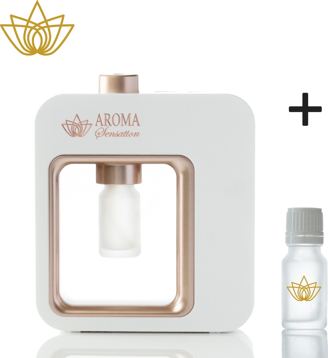 Aromatherapie Diffuser Siena + 1 flesje Etherische olie - Aroma Diffuser - Etherische olie diffuser - Essentiële Olie - Vernevelaar - Droog Verneveling (watervrij) - Micro Verneveling - Timer - Met Feel Good Etherische Olie - Aromatherapie