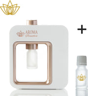 Aromatherapie Diffuser Siena + 1 flesje Etherische olie - Aroma Diffuser - Etherische olie diffuser - Essentiële Olie - Vernevelaar - Droog Verneveling (watervrij) - Micro Verneveling - Timer - Met Feel Good Etherische Olie - Aromatherapie