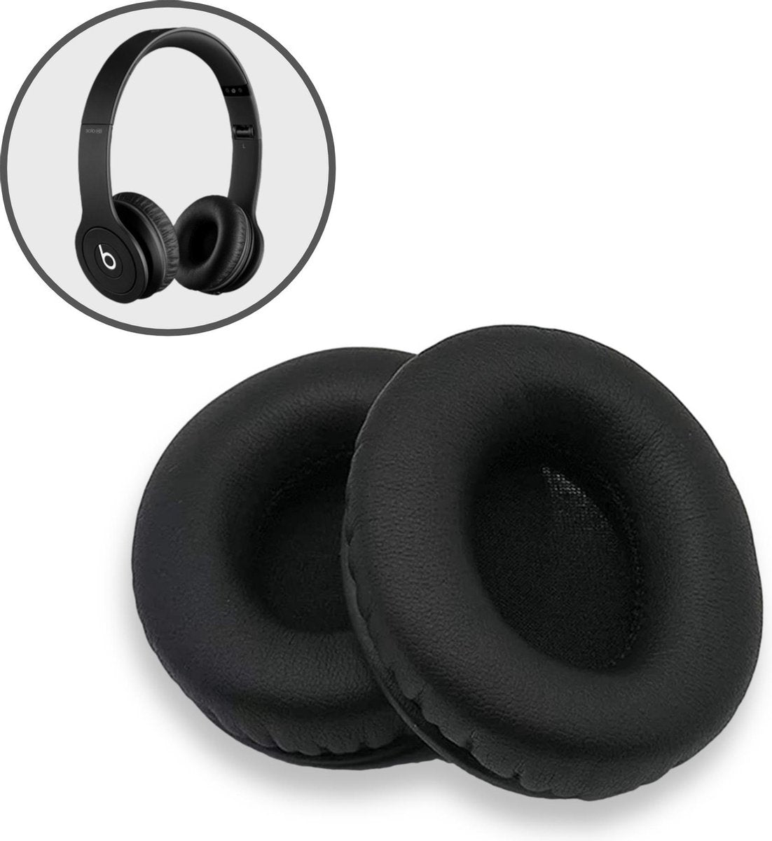 Oorkussens voor Beats By Dr. Dre Solo HD wireless - Koptelefoon oorkussens voor Beats Solo HD zwart