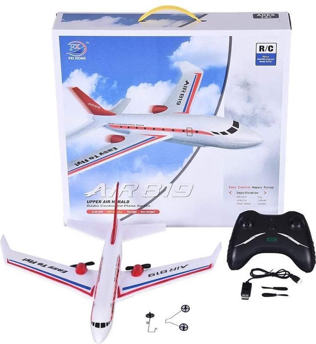 Syma FX819 RC Vliegtuig - Op Afstand Bestuurbare Vliegtuig - Glider - Maximaal 20 Minuten Vliegtijd - 2.4G - 41cm Spanwijdte