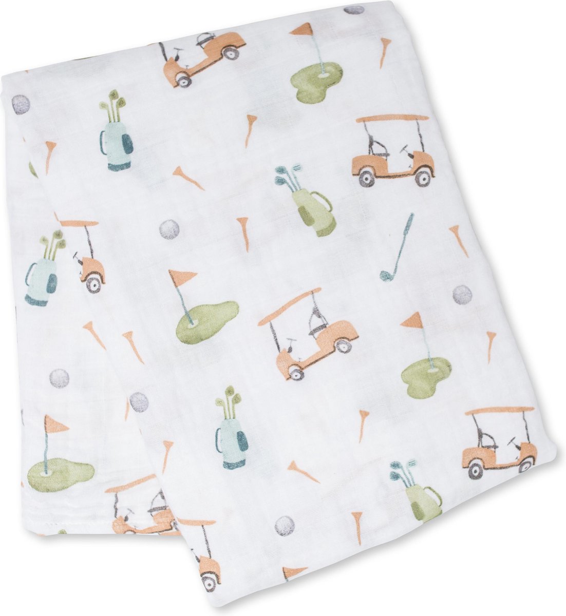 Lulujo swaddle 100% katoen 120x120 - Golf