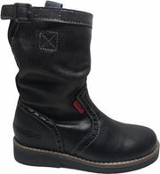 Kickers rits oxford effen lange laars Jaclyn zwart mt 34