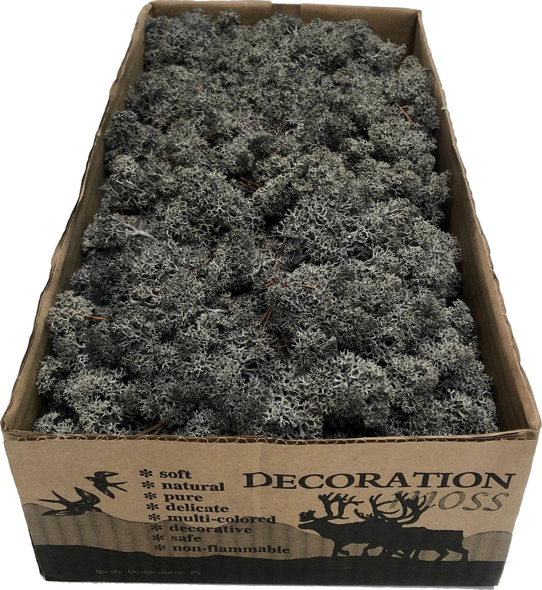MosBiz Rendiermos antraciet per 500 gram voor decoraties