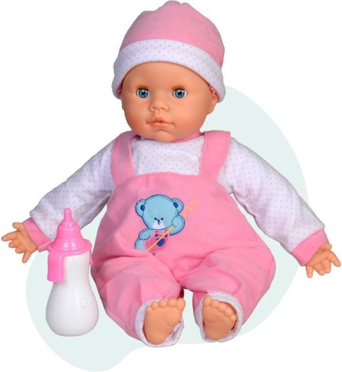 Falca Interactieve Babypop 38 Cm Beertje Roze