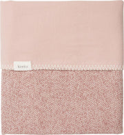 Koeka Wiegdeken Vigo flanel - old pink/shadow pink 75x100cm