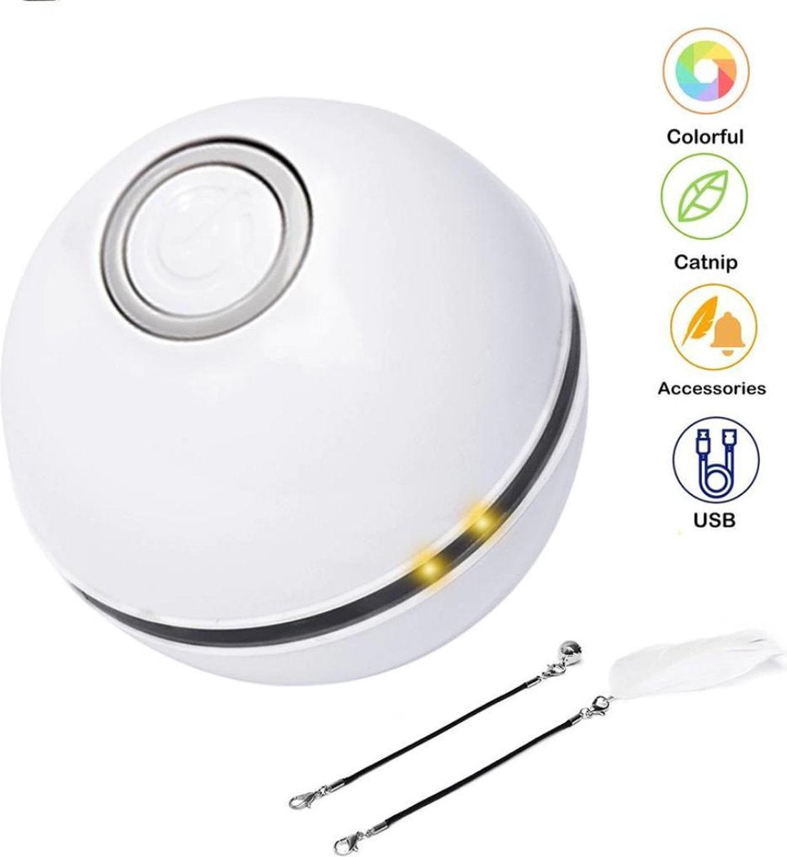 LaBi Speelgoed Kat - Hond - Interactief Rollende Bal - USB - Wit