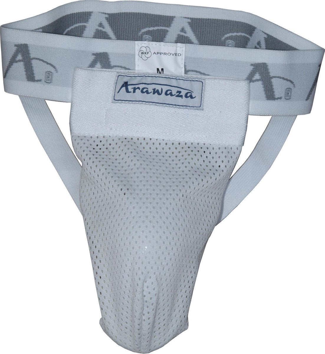 Kruisbeschermer voor mannen Arawaza | WKF- approved | wit - Product Kleur: Wit / Product Maat: S