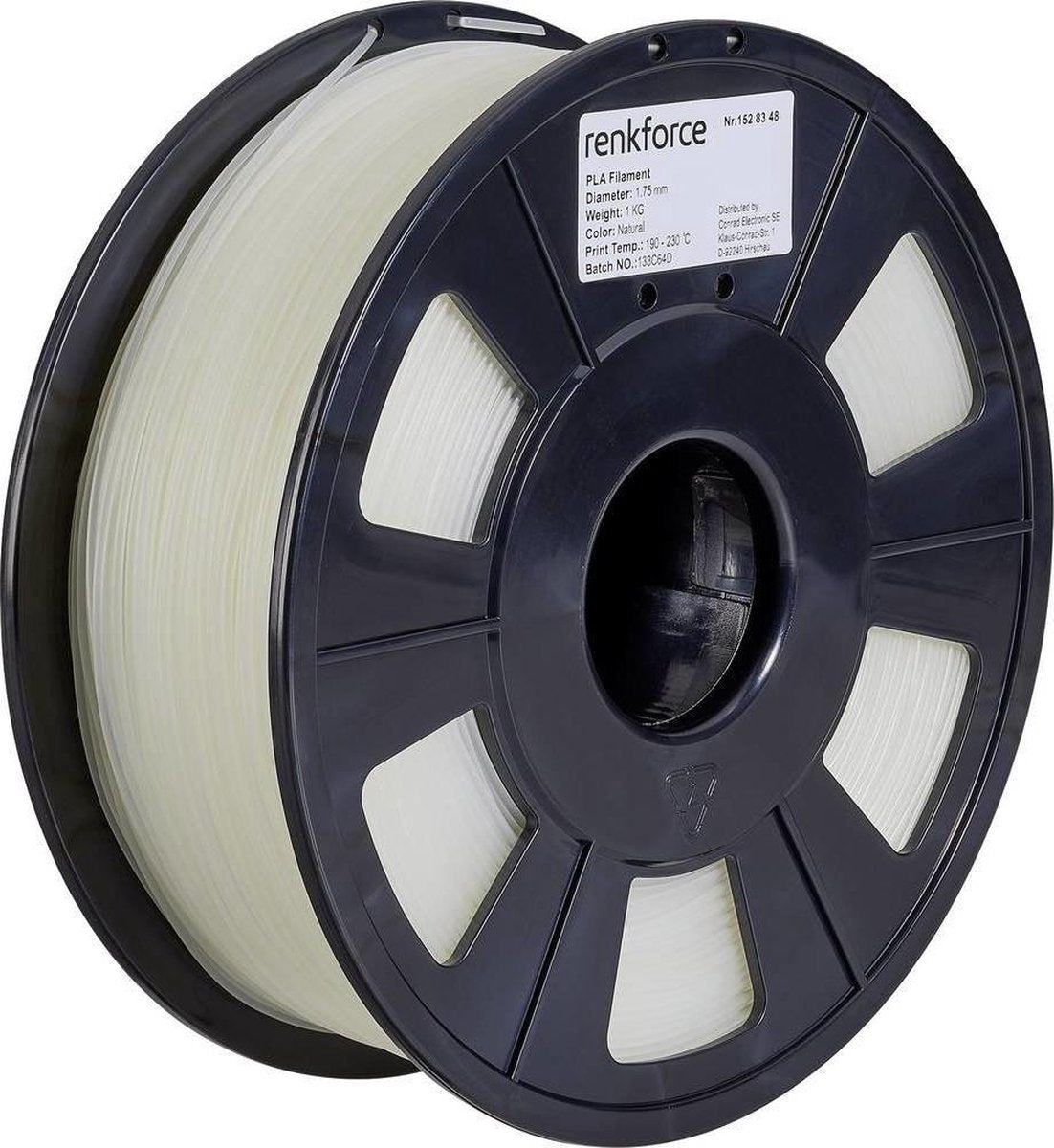 Renkforce RF-4511200 3D-printmateriaal Polymelkzuur Transparant 1 kg