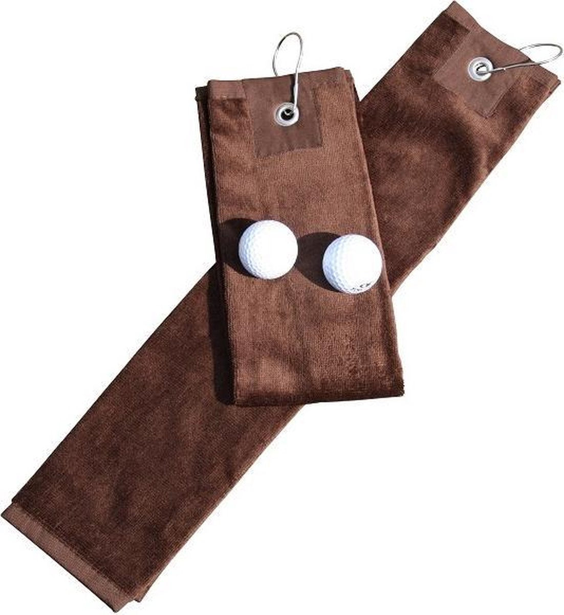 A&R Golf Handdoekje DeLuxe Velours Chocolate Brown 400 gram - set 5 stuks
