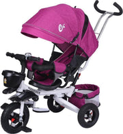 4 In 1 Kinderen Fiets Inklapbare kinderwagen -Kinderdriewieler met duwhandvat en draaibare stoel voor 1-6 jaar oude peuter