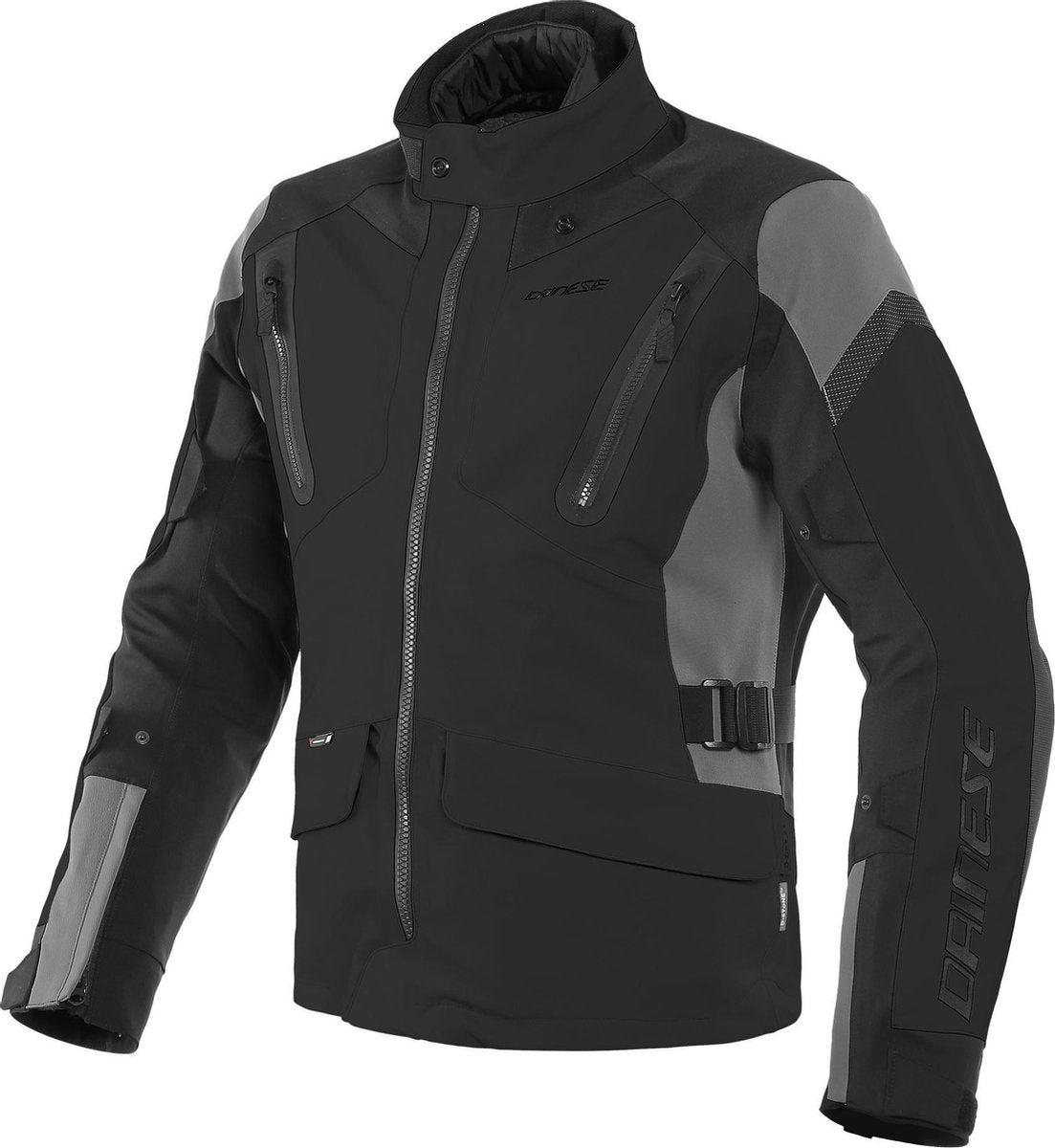 Dainese Tonale D-Dry Black Ebony Black Textile Motorcycle Jacket 50