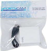 SportsCam Dual Charger (Lader) + kabel voor Hero3/3+ Met 2 batterijen