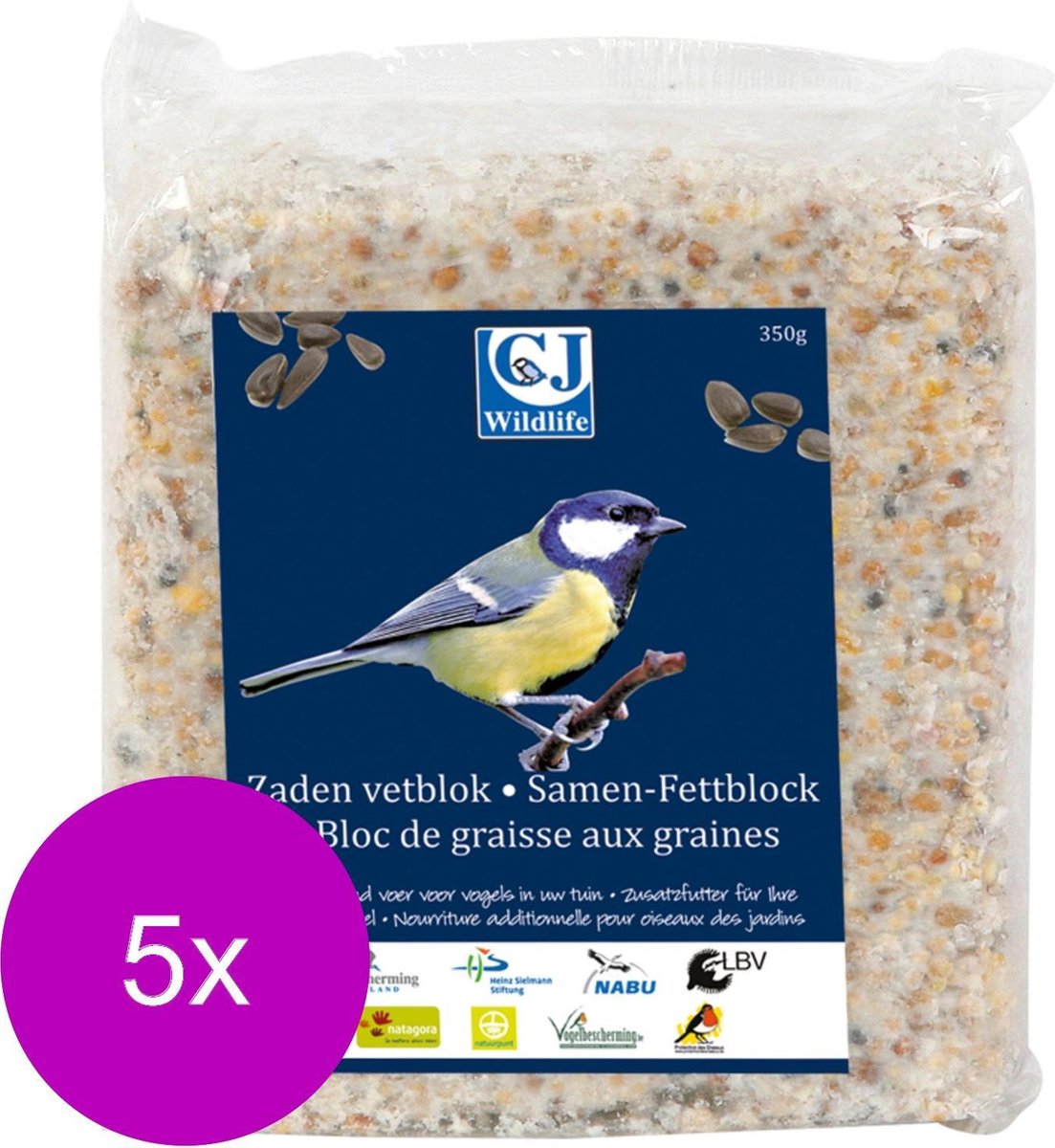 Wildbird Vetblok - Voer - 5 x Zaden