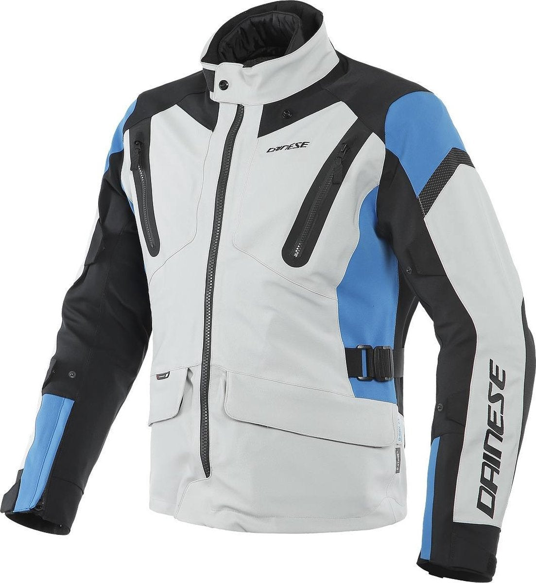 Dainese Tonale D-Dry Glacier Gray Blue Black Textile Motorcycle Jacket 54