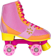 Nijdam Rolschaatsen - Chevron - Fuchsia/Oranje/Geel - 39/40