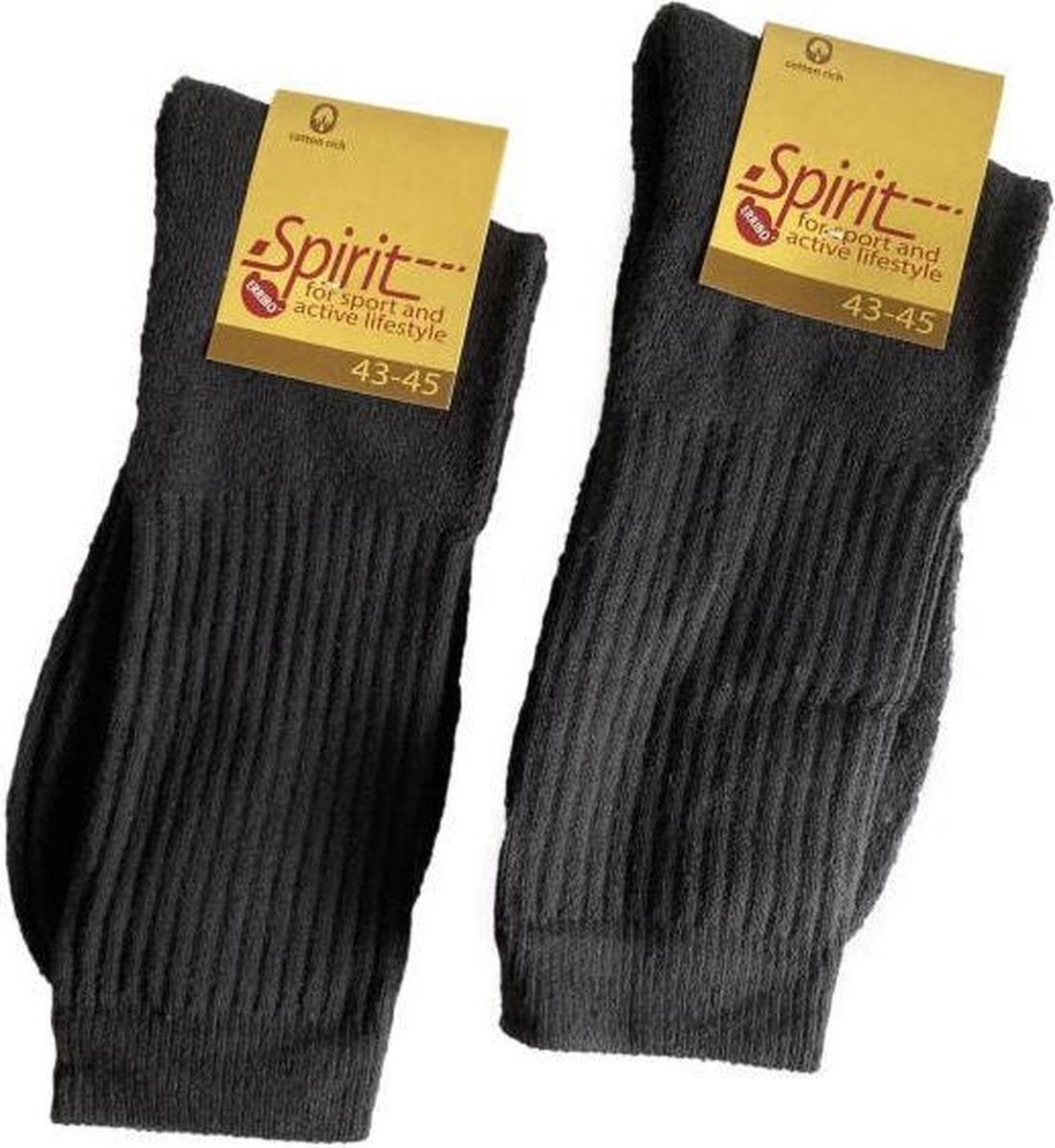 Socke|Sokken|Wandelsok|Werksokken|"Naadloze Sok"|Maat: 43/45|Kleur: Basic Zwart|4 Paar