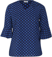 Promiss - Blouse met stippen - Marineblauw